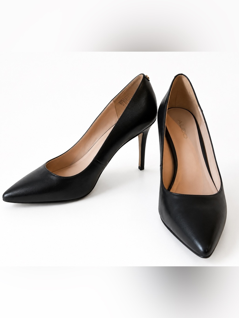 ALDO Black Pointed Toe Stiletto Pumps Classic Heels Size 8
